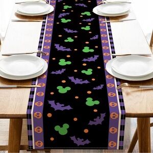 13x72 Table Runner Disney Hidden Mickey Mouse Halloween Fall Fabric Mantel Scarf